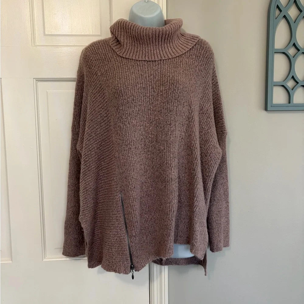 Faded Glory Dusty Mauve Turtleneck Sweater - Picture 1 of 6